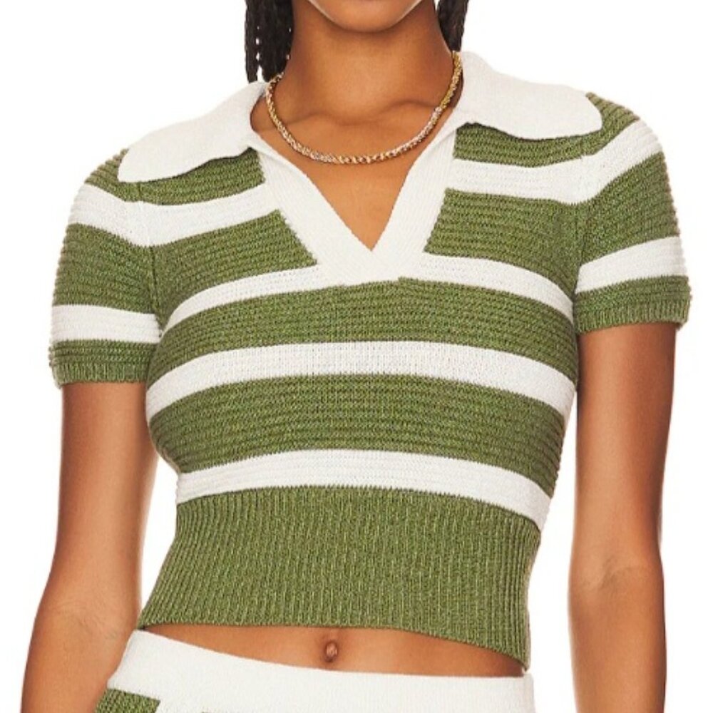 L'Academie Drea Strpied knit Top